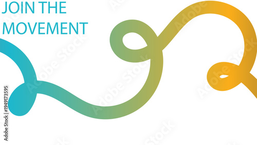 Abstract Color Line Shapes Pattern on white Background. Wave Shapes with blue Gradient. 