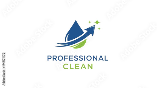 Professional cleaning service logo design.