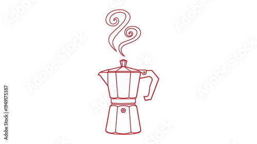 Aromatic Coffee: An illustration of a steaming coffee maker, evoking a sense of warmth and the start of a new day.