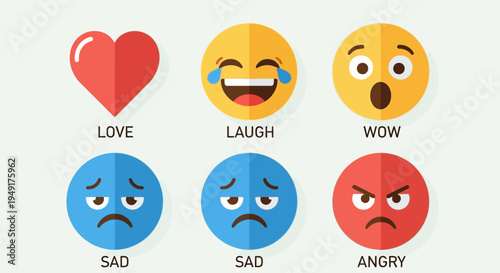 Emoji Faces Showing Various Human Emotions.