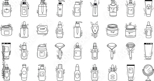 Collection of various vape and e cigarette devices isolated on transparent background