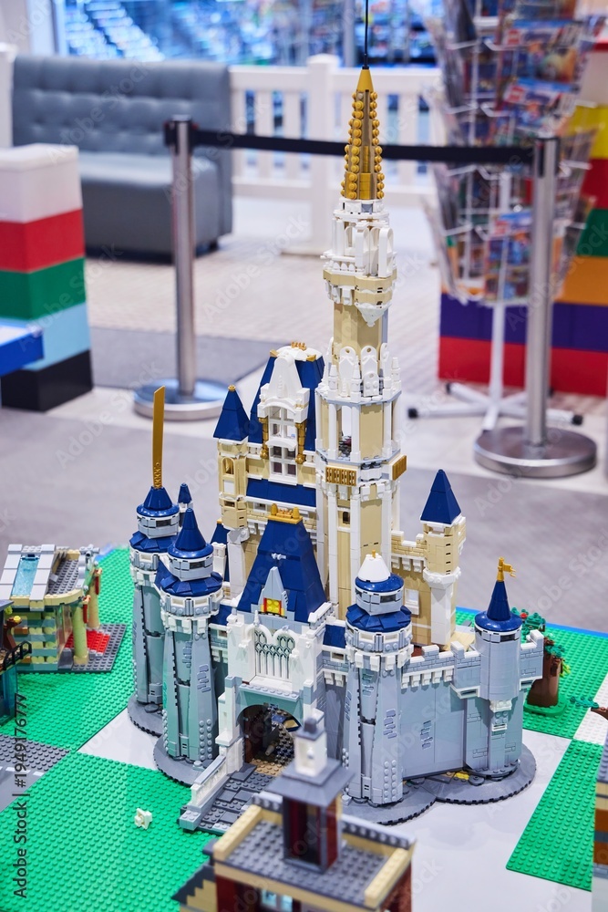 Naklejka premium Moscow, Russia. - June 23, 2025: Lego construction kit, old models. Collection of the famous toy series