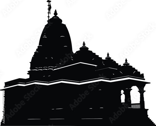 buddhist temple silhouette