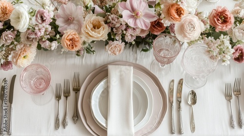 Table Set for a Gathering With Flowers in a Bright Space During Daytime