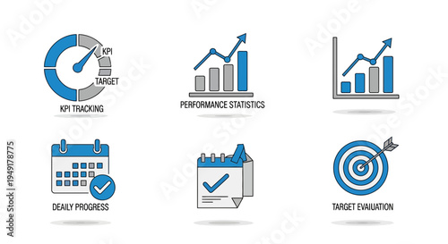 Collection of Business and Performance Icons.