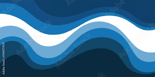 This abstract blue wave background features a flowing liquid design with vector curves and light motion lines to create a modern web wallpaper pattern illustrating an ocean sea element