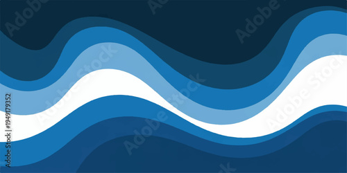 Abstract blue wave design featuring flowing water lines and vector motion curves creates a professional business backdrop with a light sea pattern for web wallpaper illustration