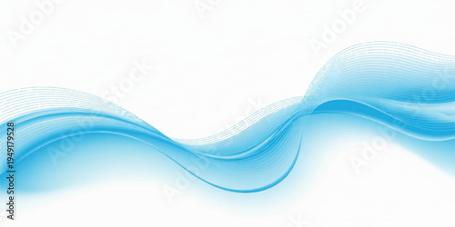 Abstract blue wave background featuring a flowing vector design with light curves and artful lines for a modern business wallpaper backdrop