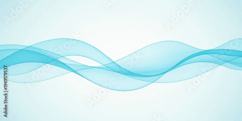 This abstract blue wave background features a flowing vector design with elegant curves and light motion lines creating a professional water pattern wallpaper for modern web business art backdrops