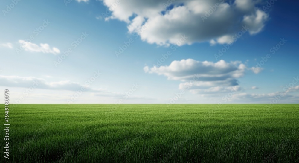 Obraz premium World environment day celebrations under clear blue sky with lush green grass