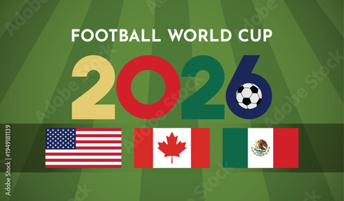 Soccer Stadium Illustration with Ball – International Football Tournament Concept 2026