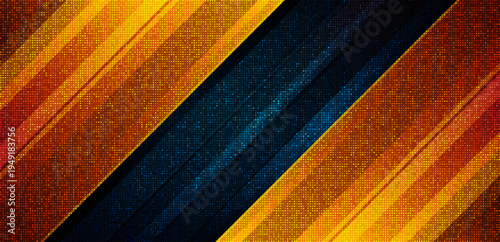 Orange and blue diagonal stripes background. Design for poster, banner, flyer, brochure, presentation