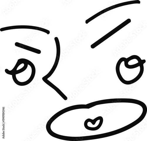 Facial Expression Anime Sketch 