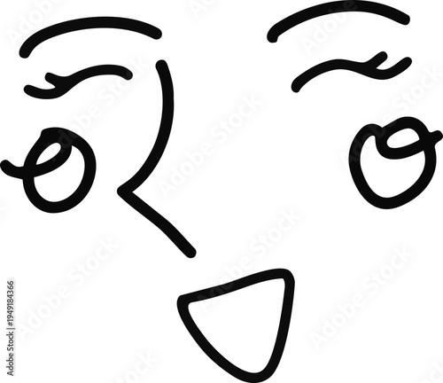 Facial Expression Anime Sketch 