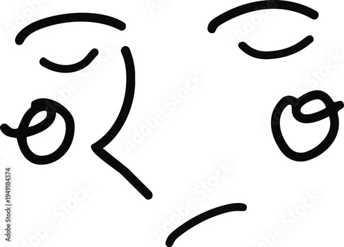 Facial Expression Anime Sketch 