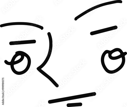 Facial Expression Anime Sketch 