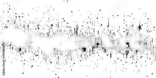 Grunge Black and White Distress. Halftone line Grunge Texture.