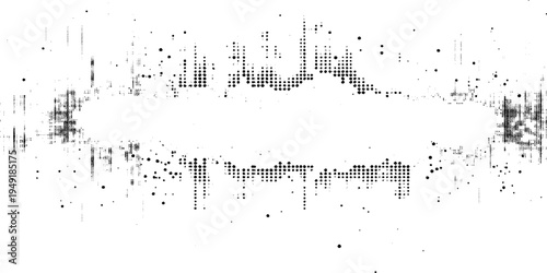 Grunge Black and White Distress. Halftone line Grunge Texture.