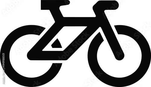 Minimalist Bicycle Icon Graphic Design Vector Illustration