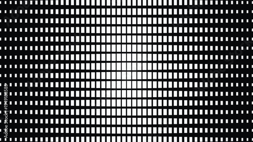 Abstract black and white halftone pattern vector background with fading rectangular grid design for modern digital art, web banners, and graphic design projects