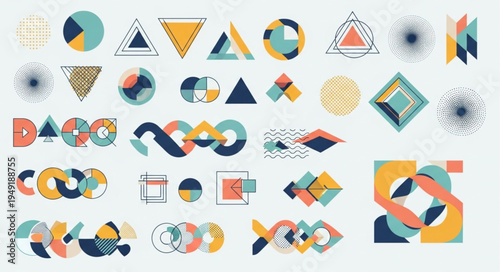 Abstract Geometric Shapes and Patterns Collection.