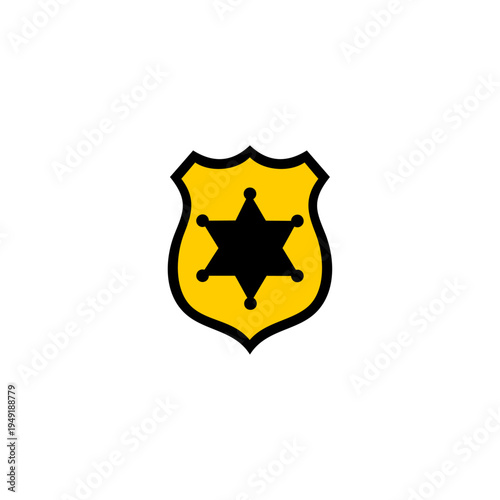 Police service hat vector logo template with white background