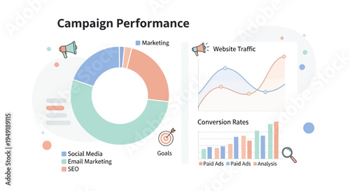 Campaign Performance Analysis with Charts and Graphs.