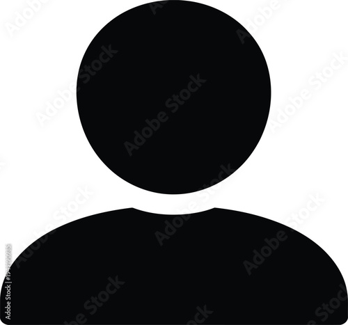 A black silhouette of a man stands isolated against a full white moon in a dark night sky vector illustration symbolizing space and lunar astronomy