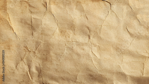 Vintage background of old paper texture with crumpled isolated