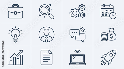 Business icons and symbols collection.