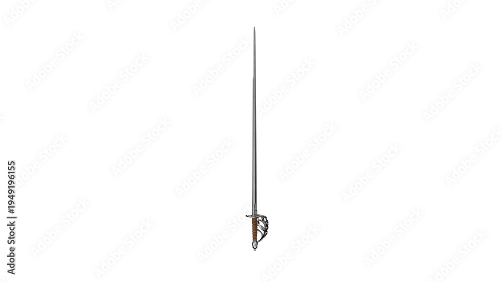 Φωτογραφία Cavalry sword design in 3D style showing blade and hilt