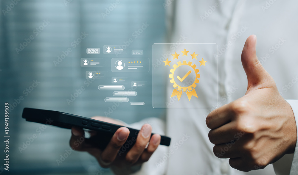 Φωτογραφία Customer feedback and quality assurance concept