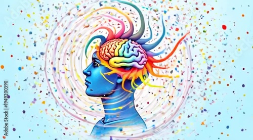 Wallpaper Mural A video showcasing a creative illustration of a human brain in action Torontodigital.ca