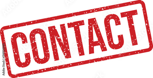 An eye catching red grunge rubber stamp highlighting the action word CONTACT
