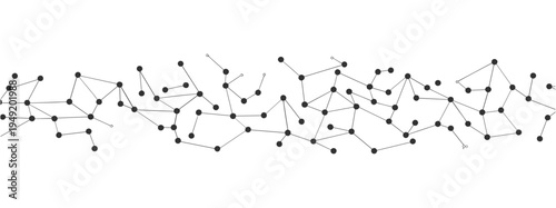 Abstract digital background of points and lines. Glowing black plexus. Big data. Network or connection. Abstract technology science background. 3d vector illustration.