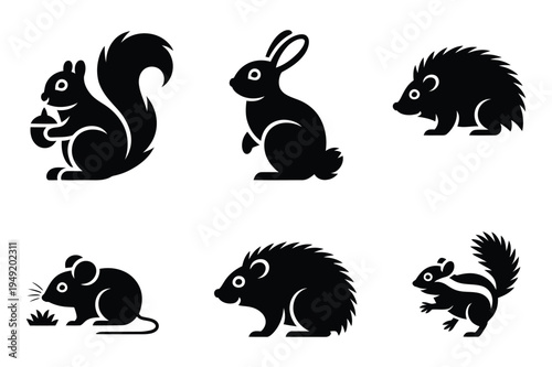 Collection of cute animal icons