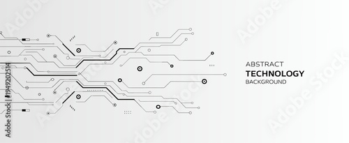 Grey white Abstract technology background, Hi tech digital connect, communication, high technology concept, science background