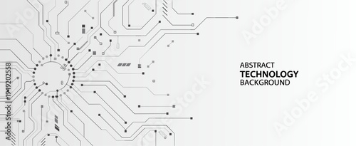 Grey white Abstract technology background, Hi tech digital connect, communication, high technology concept, science background