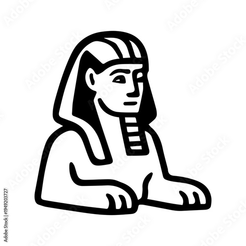 Sphinx icon representing ancient egyptian culture and history