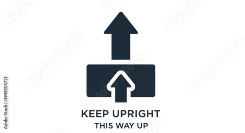 Keep Upright This Way Up Symbol.