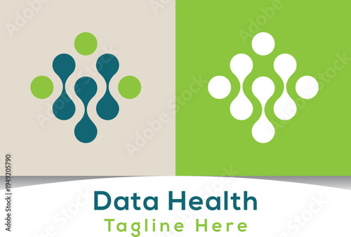 Adobe Illustrator Artwork, Digital Data Health Management, Data Health, HealthCare, Medicare, Clinical, Hospital, Natural Care, Organic Health Logo