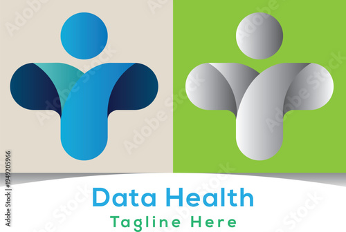 Adobe Illustrator Artwork, Digital Data Health Management, Data Health, HealthCare, Medicare, Clinical, Hospital, Natural Care, Organic Health Logo