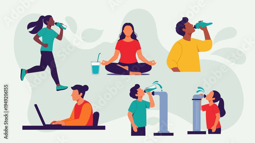 People Engaging in Various Healthy Activities.