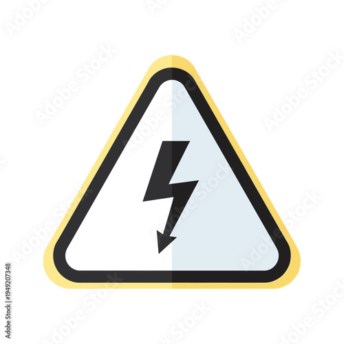 Free Download Warning Sign: Danger High Voltage Lightning Bolt Symbol - GFXLoad