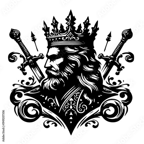 king of the king , Vector illustration of a king kaisar , silhouette of a king kaisar 