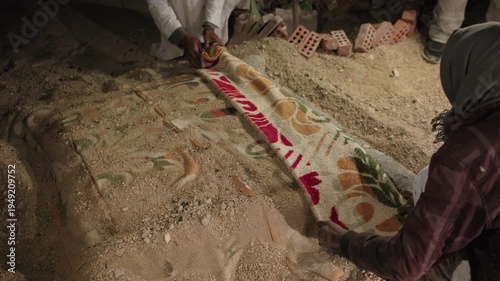 Bedouins uncover underground desert oven while preparing traditional food in Egypt