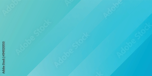 Abstract background with layered diagonal stripes in cyan and blue gradient.