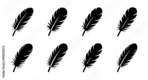feather, feathers, plume, plumes, quill, quills, wing, wings, bird, avian, nature, light, soft, fluffy, floating, falling, fly, flying, silhouette, silhouettes, shadow, black, outline, shape, icon, sy