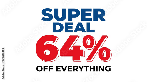Super Deal Advertising Poster with 64% Discount