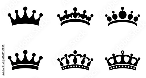 royal crown set, crown silhouette icons, crown vector icons, crown clipart icons, crown illustration icons, crown symbol icons, crown design icons, crown graphic icons, crown drawing icons, black crow